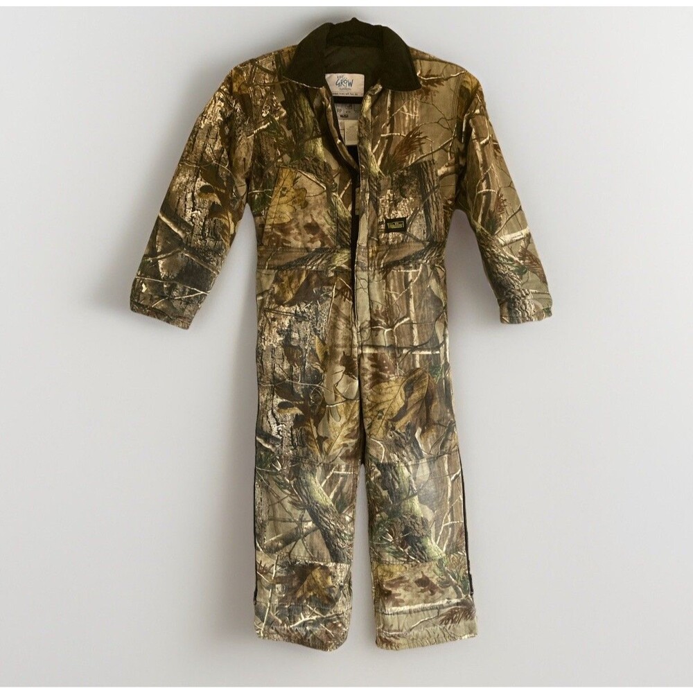 Walls Kidz Grow System Camo Insulated Youth Small Regular Coveralls Hunting Snow